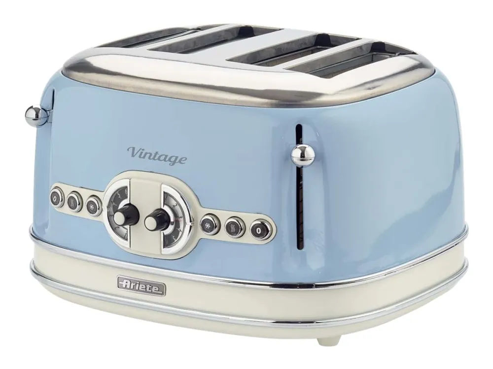 Ariete Vintage 156 - Brødrister - 4 skive - 4 Spor - celeste