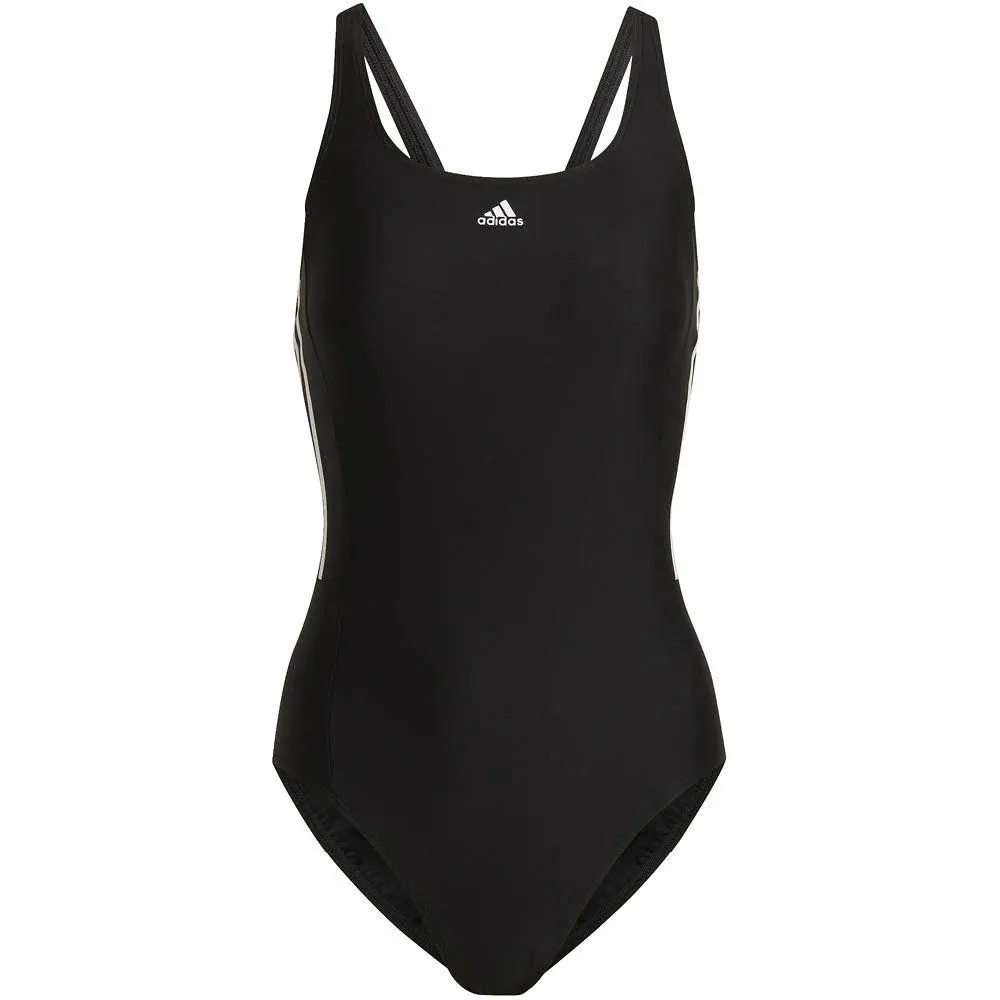 Maudymosi kostiumėlis moterims adidas Mid 3-Stripes juoda HA5993 (36)