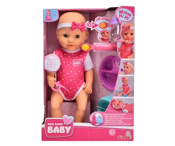 Simba LALKA BOBAS 38CM sulten interaktiv baby SIMBA WB8