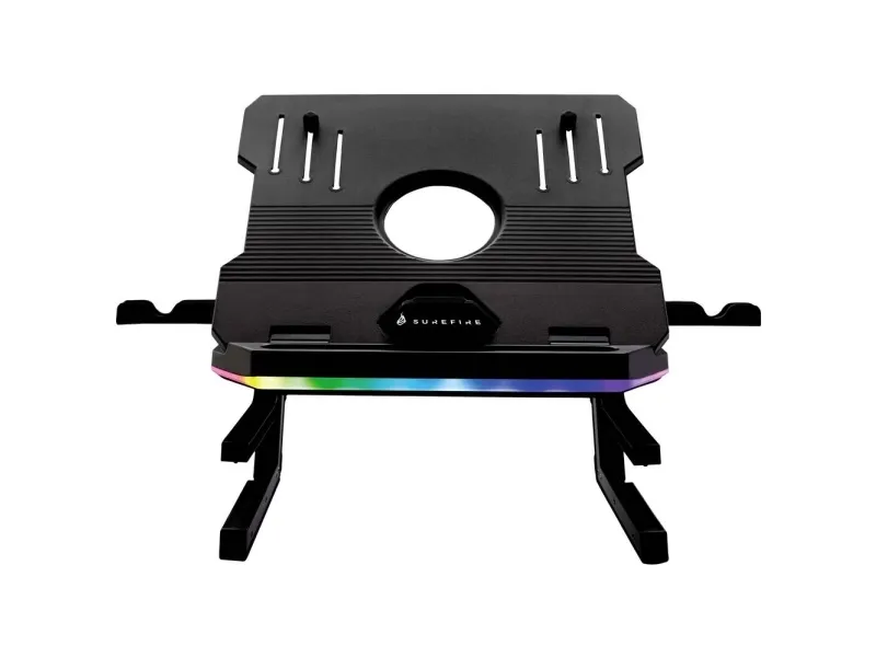 Surefire Gaming Portus X2 - Stativ for bærbar PC - 10 -> 17 (Opptil 10 kg) - 6 forskjellige RGB-innstillinger - Svart