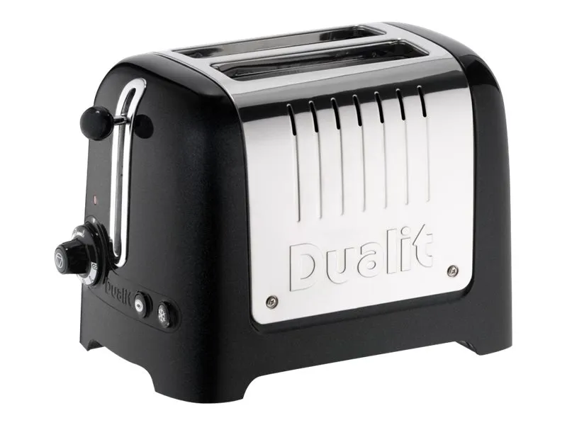 Dualit Lite 26225 - Brødrister - elektrisk - 2 skive - høyglanssvart