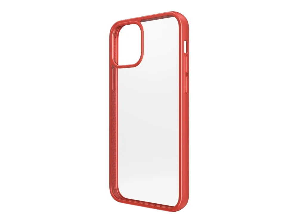PanzerGlass ClearCaseColor - Limited Edition - baksidedeksel for mobiltelefon - herdet glass, termoplast-polyuretan (TPU) - mandarin red - for Apple iPhone 12 Pro Max