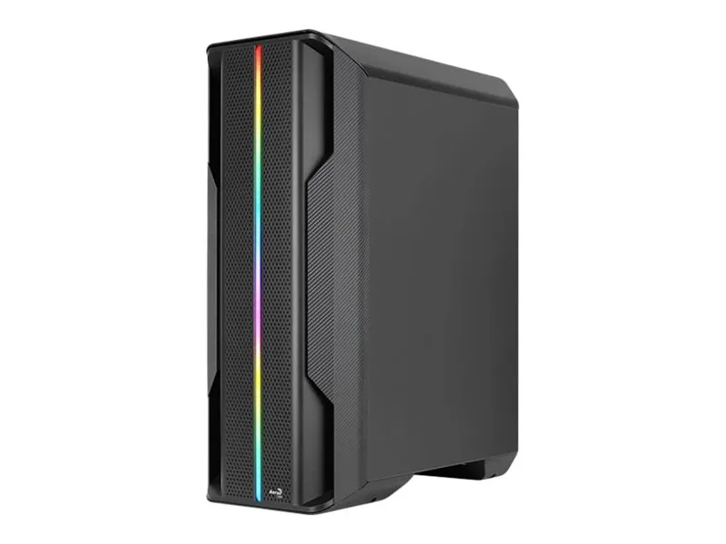 AeroCool Splinter Duo - Mid tower - ATX - sidepanel med vindu (herdet glass) - svart - USB/lyd