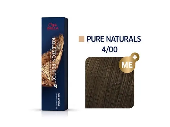 Wella Koleston Perfect Me+ KP Pure Naturals Permanent Hair Color 4/00 Medium Intensive Brown 60ml