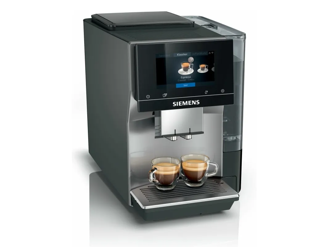 Siemens EQ.700 TP715D01, Espressomaskin, 2,4 l, Kaffe bønner, Innebygd kaffekvern, 1500 W, Grå