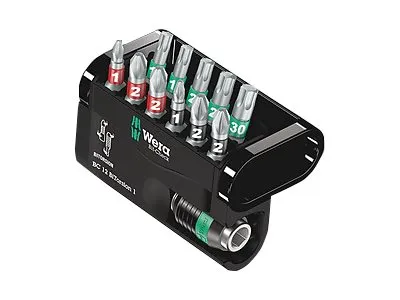 Wera Bit-Check 12 BiTorsion 1 - Spissett for skrutrekker - 12 deler - torx, phillips, pozidriv - heksagonal - lengde: 25 mm