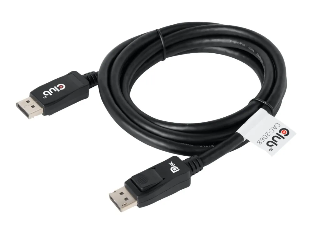Club 3D - DisplayPort-kabel - DisplayPort (hann) til DisplayPort (hann) - DisplayPort 1.4 - 2 m - svart