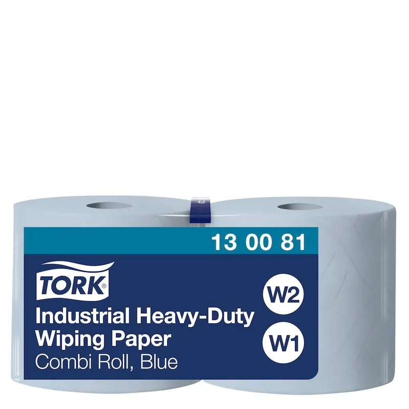 Aftørringspapir Tork W1/W2 blå ekstra kraftig 3-lag 119m - (2 ruller pr. karton)