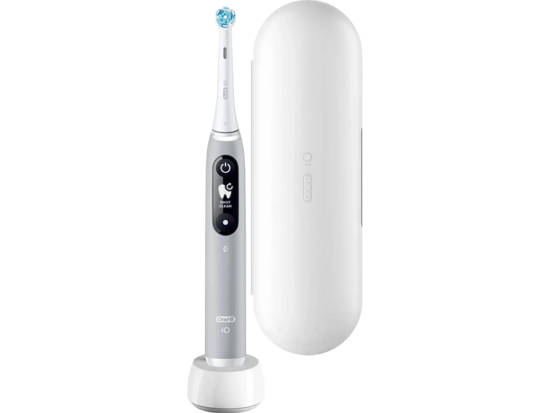 Oral-B iO 4210201381686, Roterende Tannbørste, Daglig stell, Gum omsorg, Intense, Sensitiv / Myk, Whitening, Grå, Grå, Rund, Batteri