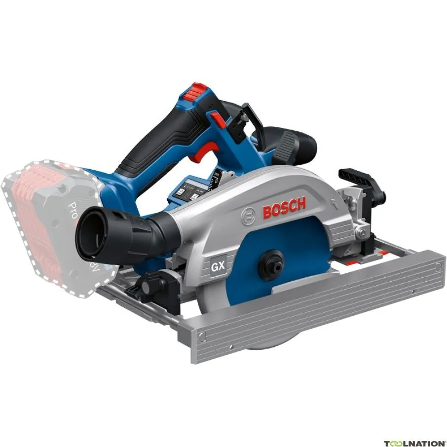 Bosch cordless portable circular saw GKS 18V-57-2 GX Professional solo, 18Volt (blue/black, without battery and charger) - SOLO
