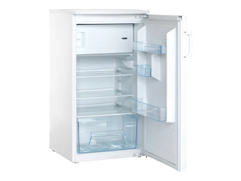 Scandomestic SKB182WE - Kjøleskap med fryserboks - bredde: 54 cm - dybde: 58 cm - høyde: 102.5 cm - 150 liter - Klasse E - hvit