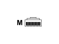 Datalogic - Seriell kabel - RJ-45 (10-kontakts) (hann) - 3.7 m - for Gryphon I GD4110, GD4130  Magellan 95XX  QuickScan I QD2110, QD2130