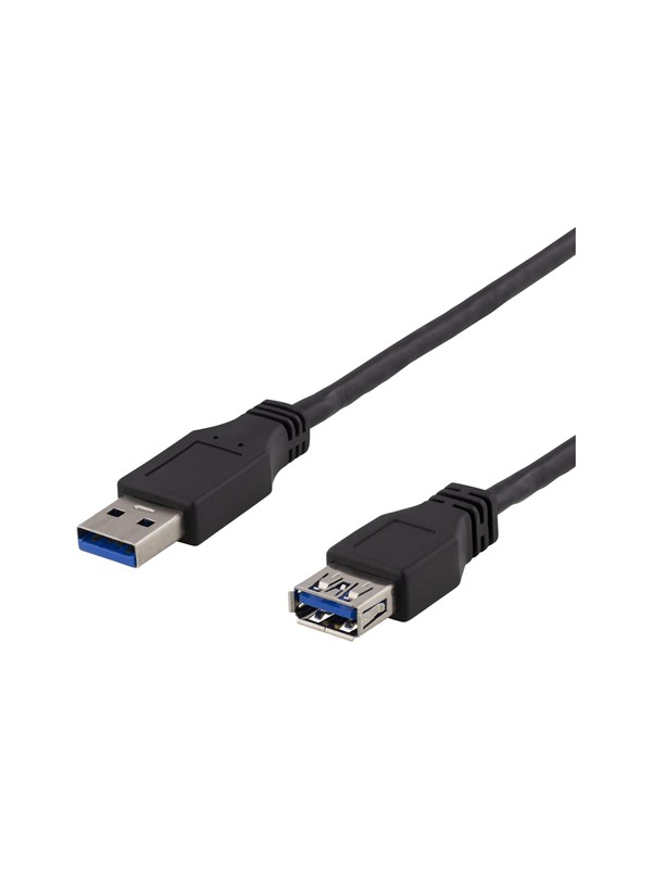 Deltaco USB3-241 - USB extension cable - USB Type A to USB Type A - 1 m