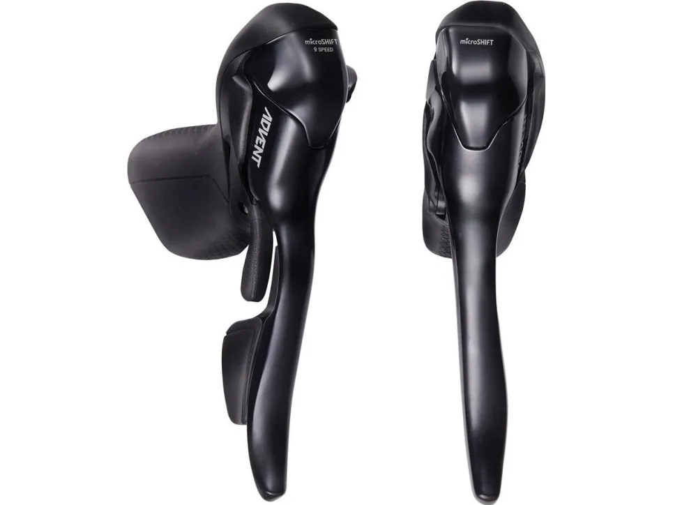 Microshift koblings-/bremsegrep MICROSHIFT ADVENT, 9-delt, dual control, venstre, svart (ikke kompatibel med Shimano) (NEW)
