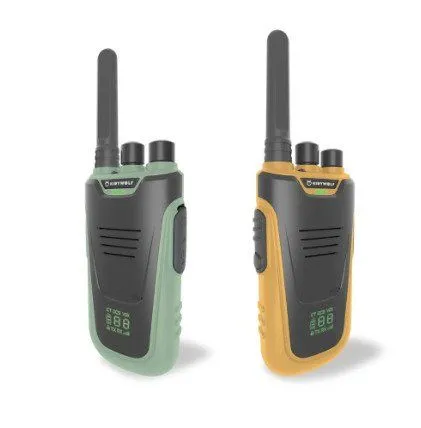 Kidywolf walkie-talkies med lommelykt grønn/oransje