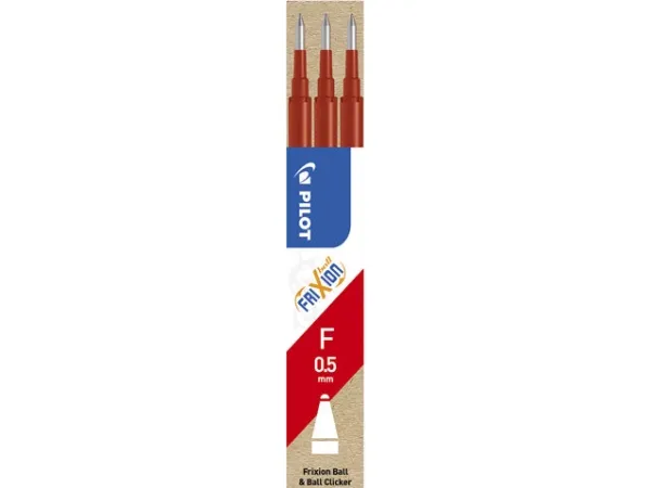 Refill Pilot Frixion Fine 0.5 mm rød - (3 stk.)