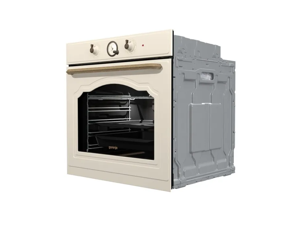 Gorenje Classico BOS67371CLI - Ovn - med dampfunksjon - innebygd - fordypning - bredde: 56 cm - dybde: 55 cm - høyde: 59 cm - med selvrens - Klasse A - beige