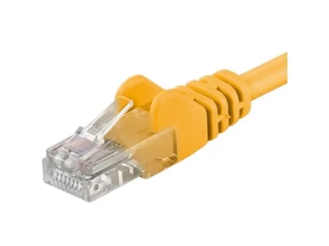 PremiumCord SP6UTP002Y, 0,25 m, Cat6, U/UTP (UTP), RJ-45, RJ-45, Gult