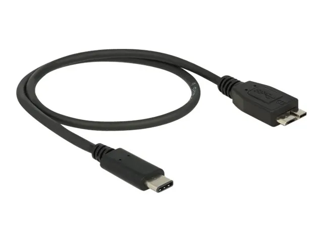 Delock - USB-kabel - Micro-USB Type B (hann) til USB-C (hann) - USB 3.1 Gen 2 - 50 cm - svart