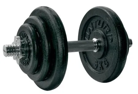 Tunturi 14TUSCL236, justerbar dumbbell, 20 g, 5 kg, 2,5 kg, 38 cm, 2 stykker