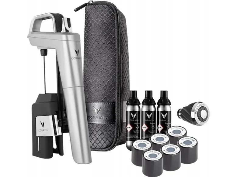 Coravin vinsystem sølv Timeless Six + 6 stk