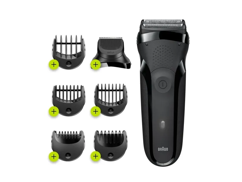 Braun Series 3 300BT, Roterende hode, Svart, Knapper, 1 mm, Batteri, Nikkelmetallhydrid (NiMH)