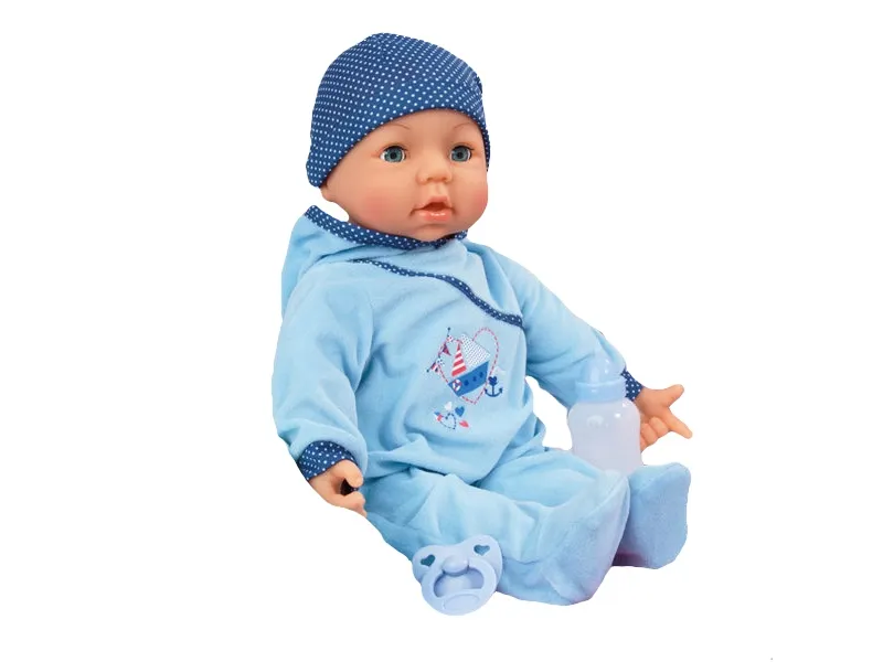 Bayer Design Hello Baby Boy, Babydukke, Hankjønn, Gutt, Tale funksjon, 460 mm, Flerfarget