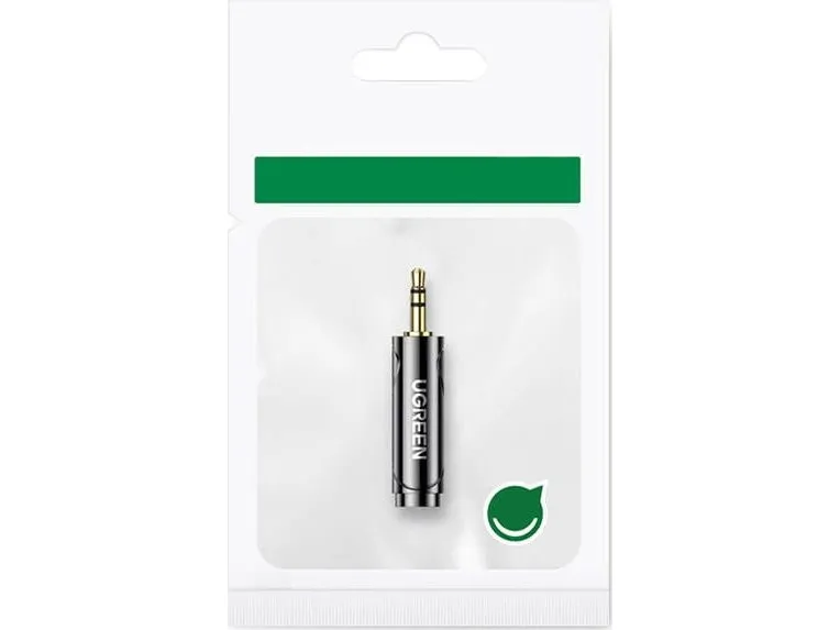 Adapter / adapter UGREEN fra 3,5 mm jack til 6,5 / 6,35 mm mini jack (grå)