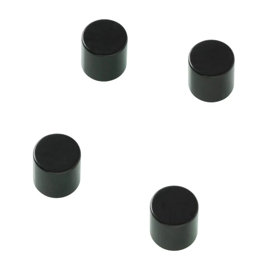Super Stærke Magneter' cylinder sort Ø 1 x 1 cm - (4 stk.)