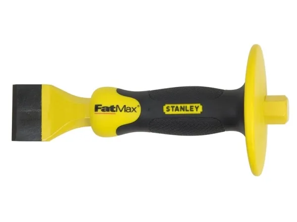 Stanley 4-18-333, Spademeisel, Kromvanadiumstål, Sort, Gult, Murstein, Betong, Stein, 215 mm, 45 mm