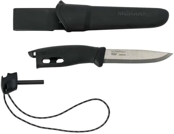 Morakniv Companion Spark, Camper/scout, Drop punkt, Rustfritt stål, Svart, 1 verktøy, 22,3 cm