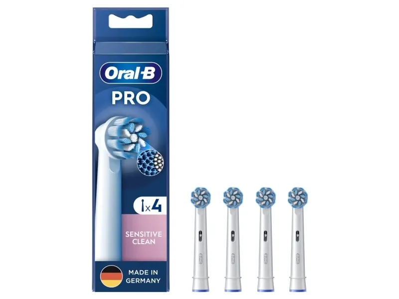 Oral-B Sensitive Clean , 4 stykker, Hvit, 3 måned(er), Ekstra myk, Oral-B, Boks