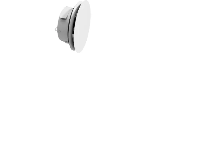 LINDAB Frontplade AIRYFP ROUN Ø100 mm, cirkulær til montage i AIRYB ventilhus, farve RAL9003.