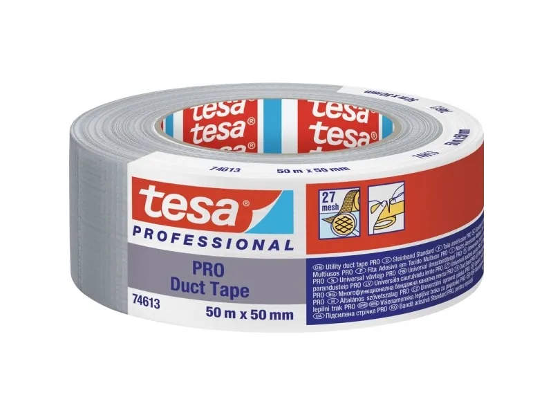 Gaffatape, TESA 74613, 50 mm x 50 m total tykkelse 180 µm kjernediameter: 76 mm, polyetylen