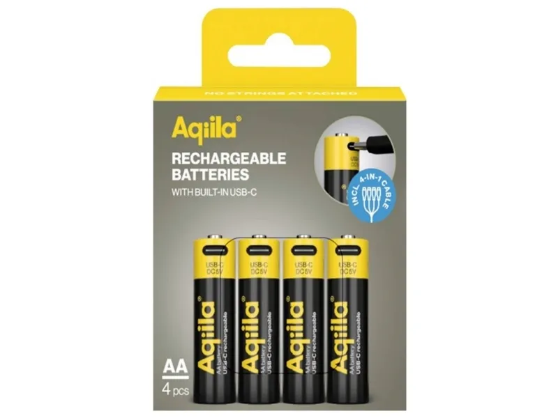 AQIILA USB-C-batteri Li-Ion 1,2 V 4 stk. (AQ200AA367C4)
