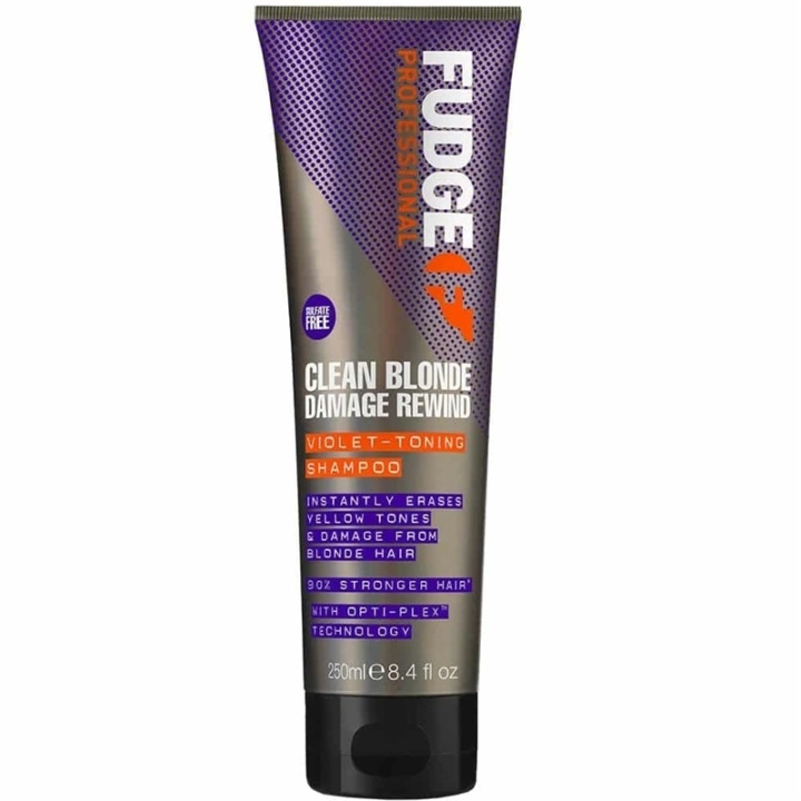 Fudge FUDGE_Clean Blonde Damage Rewind Violet-Toning Shampoo regenererende og tonende sjampo for blondt hår 250ml