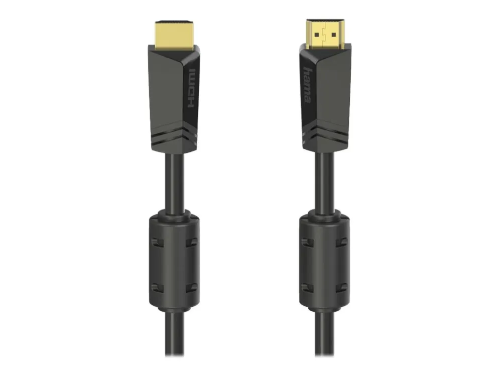 Hama - High Speed - HDMI-kabel med Ethernet - HDMI hann til HDMI hann - 10 m - skjermet - svart - 4K-støtte