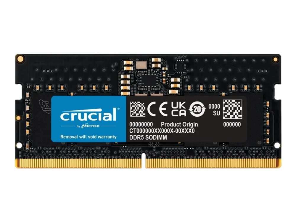 Crucial - DDR5 - modul - 8 GB - SO DIMM 262-PIN - 5600 MHz / PC5-44800 - CL46 - 1,1 V - on-die ECC - sortering