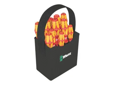 Wera Tools Kraftform 2go 100, 11 stykker, Phillips,Pozidriv,Torx, PH 1,PH 2, PZ 1,PZ 2, T10,T15,T20, 50 x 120 mm