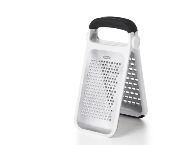 OXO 11216000, Flat rivjern, Svart, Rustfritt stål, Hvit, Rustfritt stål, Plast, Rustfritt stål, 1 stk