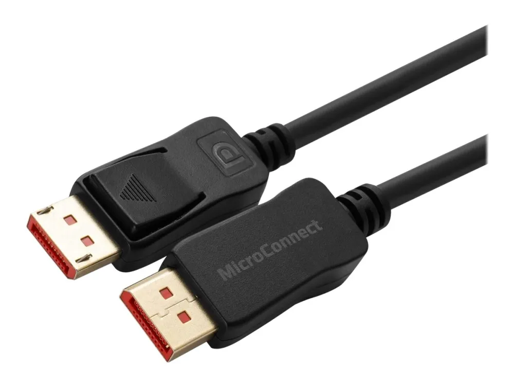 MicroConnect - DisplayPort-kabel - DisplayPort (hann) låst til DisplayPort (hann) låst - DisplayPort 1.4 - 50 cm - 8 K 60 Hz (7680 x 4320) støtte - svart