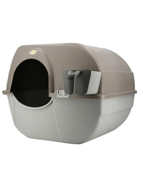 Omega - Roll 'N Clean Litter Box - Brown - L