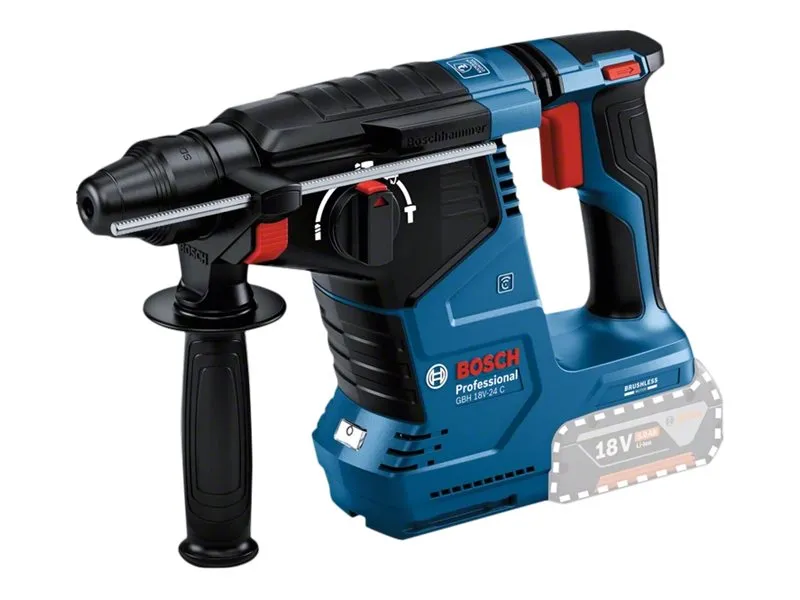 Bosch GBH 18V-24C Professional - Roterende hammer - trådløs - SDS-plus - 2.4 joule - uten batteri - 18 V - SOLO
