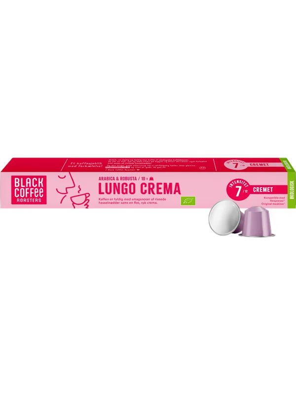 Black Coffe Roasters Lungo Crema Organic - 10 Capsules