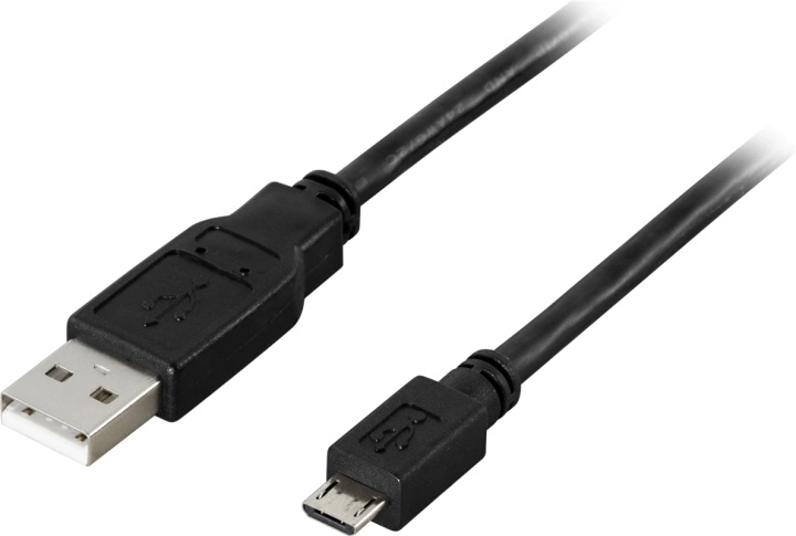 DELTACO - USB-kabel - USB (hann) til Micro-USB type B (hann) - USB 2.0 - 50 cm - svart