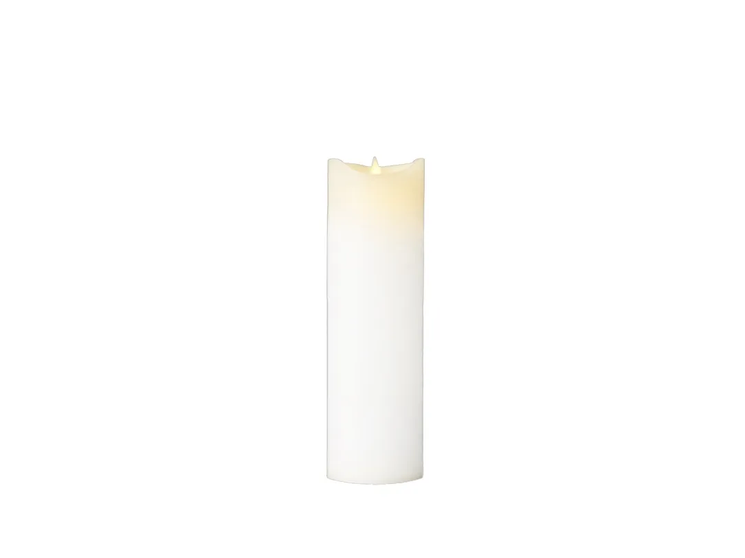 Sirius Sara Exclusive LED vokslys - hvit - Ø 7,5 - H 25 cm