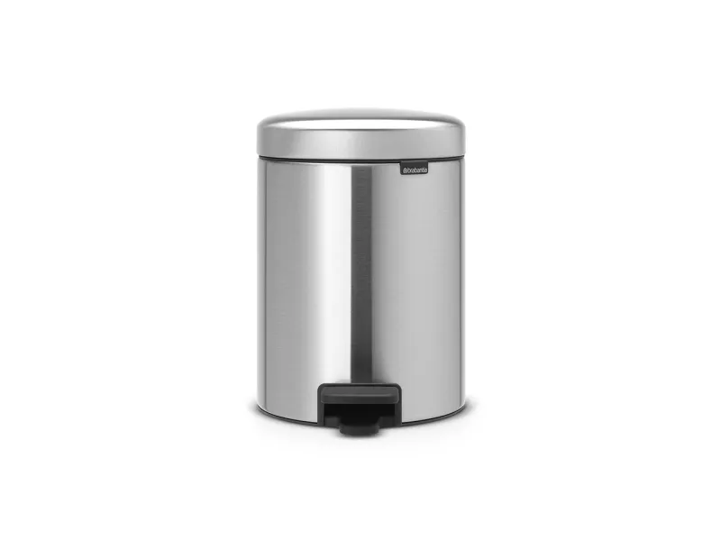 Pedalbøtte Brabantia Newlcon 5 ltr Fingerprintproof Steel/Plast Matt Steel