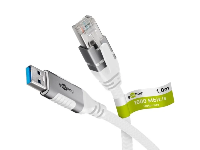 Ethernet-kabel USB-A 3.0 til RJ45, 10 m