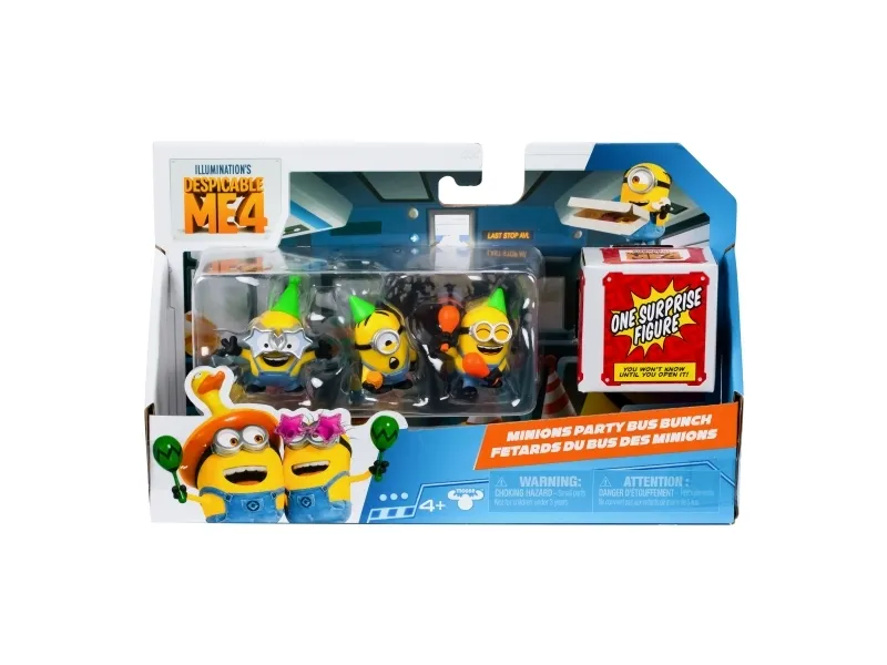 DESPICABLE ME 4, Mini Minions Figurer 5 cm, 4 stk pk., 2 varianter