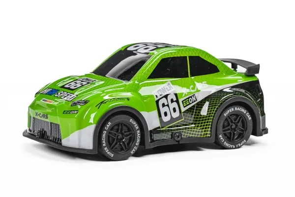 Mini Rally R/C m/lys 1:24 2,4GHz, grønn